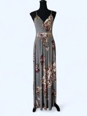 Floral Spaghetti-Strap Maxi Dress